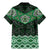 New Zealand Aotearoa Family Matching Mermaid Dress and Hawaiian Shirt Green Taniko Art Maori Pattern