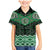 New Zealand Aotearoa Family Matching Mermaid Dress and Hawaiian Shirt Green Taniko Art Maori Pattern