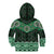 New Zealand Aotearoa Kid Hoodie Green Taniko Art Maori Pattern