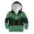 New Zealand Aotearoa Kid Hoodie Green Taniko Art Maori Pattern