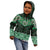 New Zealand Aotearoa Kid Hoodie Green Taniko Art Maori Pattern