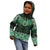 New Zealand Aotearoa Kid Hoodie Green Taniko Art Maori Pattern