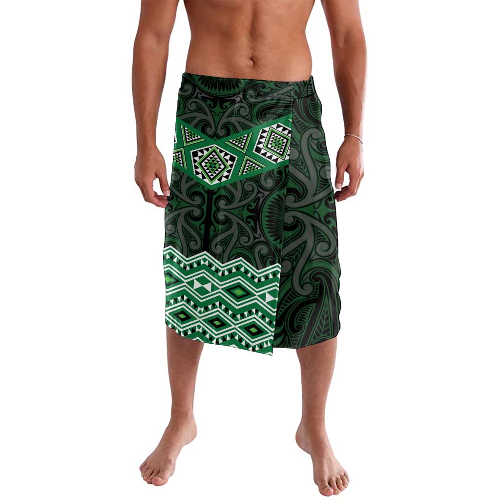 New Zealand Aotearoa Lavalava Green Taniko Art Maori Pattern LT05 Green - Polynesian Pride