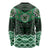 New Zealand Aotearoa Long Sleeve Shirt Green Taniko Art Maori Pattern