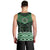 New Zealand Aotearoa Men Tank Top Green Taniko Art Maori Pattern