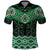 New Zealand Aotearoa Polo Shirt Green Taniko Art Maori Pattern