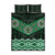 New Zealand Aotearoa Quilt Bed Set Green Taniko Art Maori Pattern