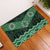 New Zealand Aotearoa Rubber Doormat Green Taniko Art Maori Pattern