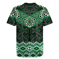 New Zealand Aotearoa Rugby Jersey Green Taniko Art Maori Pattern LT05 - Polynesian Pride