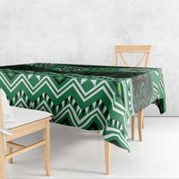 New Zealand Aotearoa Tablecloth Green Taniko Art Maori Pattern LT05 - Polynesian Pride