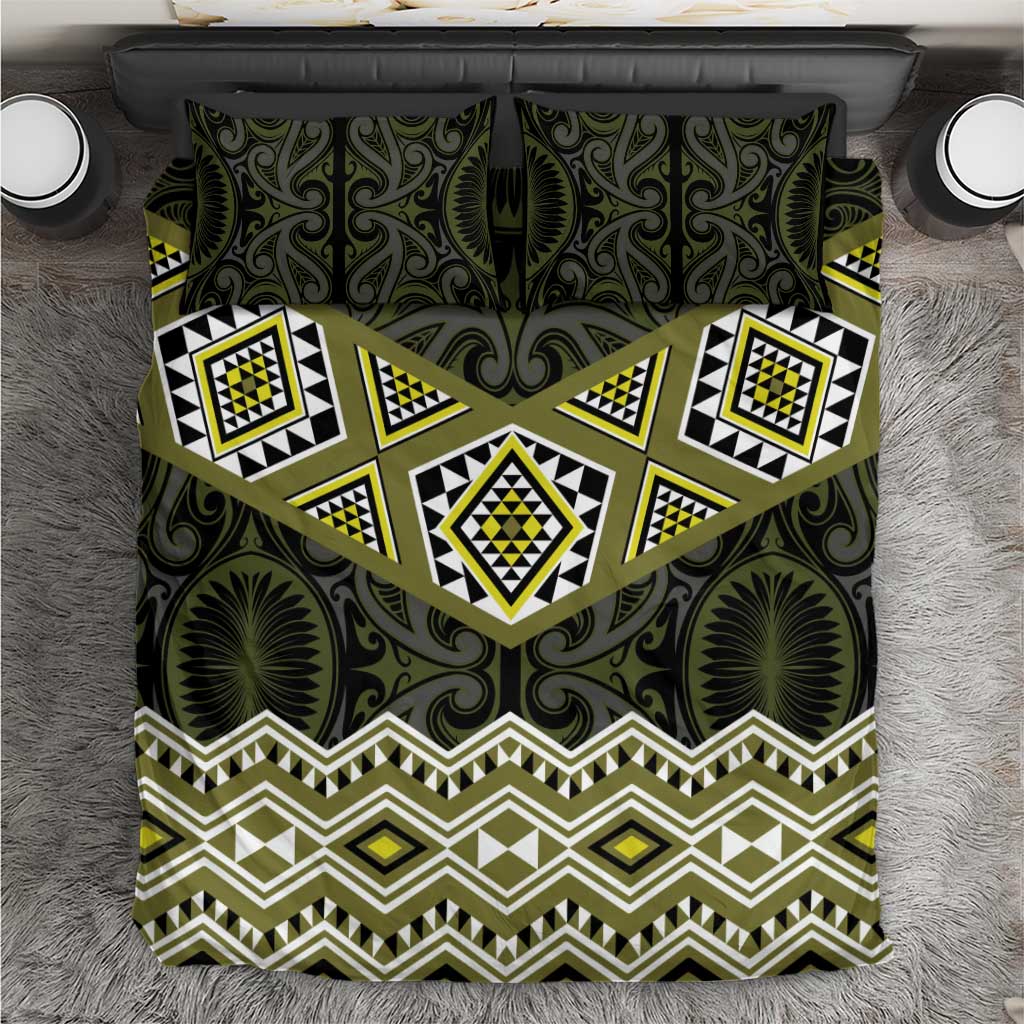 New Zealand Aotearoa Bedding Set Yellow Taniko Art Maori Pattern LT05 Yellow - Polynesian Pride