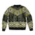 New Zealand Aotearoa Bomber Jacket Yellow Taniko Art Maori Pattern