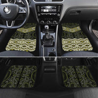 New Zealand Aotearoa Car Mats Yellow Taniko Art Maori Pattern LT05 Set 4pcs Yellow - Polynesian Pride