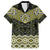 New Zealand Aotearoa Hawaiian Shirt Yellow Taniko Art Maori Pattern