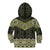 New Zealand Aotearoa Kid Hoodie Yellow Taniko Art Maori Pattern