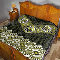 New Zealand Aotearoa Quilt Yellow Taniko Art Maori Pattern LT05 - Polynesian Pride