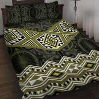 New Zealand Aotearoa Quilt Bed Set Yellow Taniko Art Maori Pattern LT05 Yellow - Polynesian Pride