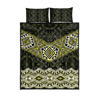 New Zealand Aotearoa Quilt Bed Set Yellow Taniko Art Maori Pattern LT05 - Polynesian Pride