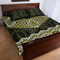 New Zealand Aotearoa Quilt Bed Set Yellow Taniko Art Maori Pattern LT05 - Polynesian Pride