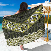 New Zealand Aotearoa Sarong Yellow Taniko Art Maori Pattern LT05 One Size 44 x 66 inches Yellow - Polynesian Pride