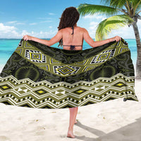 New Zealand Aotearoa Sarong Yellow Taniko Art Maori Pattern LT05 - Polynesian Pride