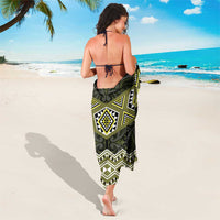 New Zealand Aotearoa Sarong Yellow Taniko Art Maori Pattern LT05 - Polynesian Pride