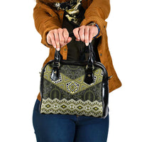 New Zealand Aotearoa Shoulder Handbag Yellow Taniko Art Maori Pattern LT05 One Size Yellow - Polynesian Pride