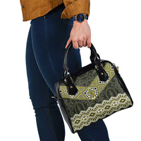 New Zealand Aotearoa Shoulder Handbag Yellow Taniko Art Maori Pattern LT05 - Polynesian Pride
