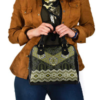 New Zealand Aotearoa Shoulder Handbag Yellow Taniko Art Maori Pattern LT05 - Polynesian Pride