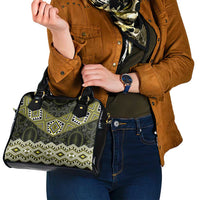 New Zealand Aotearoa Shoulder Handbag Yellow Taniko Art Maori Pattern LT05 - Polynesian Pride