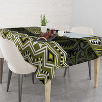 New Zealand Aotearoa Tablecloth Yellow Taniko Art Maori Pattern LT05 - Polynesian Pride