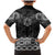 New Zealand Aotearoa Family Matching Mermaid Dress and Hawaiian Shirt Black Taniko Art Maori Pattern