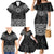 New Zealand Aotearoa Family Matching Mermaid Dress and Hawaiian Shirt Black Taniko Art Maori Pattern