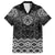 New Zealand Aotearoa Family Matching Short Sleeve Bodycon Dress and Hawaiian Shirt Black Taniko Art Maori Pattern