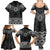 New Zealand Aotearoa Family Matching Summer Maxi Dress and Hawaiian Shirt Black Taniko Art Maori Pattern