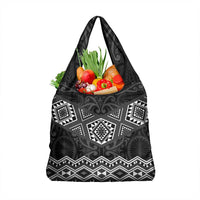 New Zealand Aotearoa Grocery Bag Black Taniko Art Maori Pattern LT05 1-pack One Size Black - Polynesian Pride