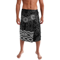 New Zealand Aotearoa Lavalava Black Taniko Art Maori Pattern LT05 Black - Polynesian Pride