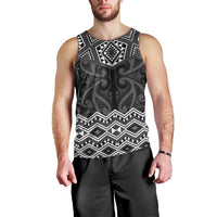 New Zealand Aotearoa Men Tank Top Black Taniko Art Maori Pattern LT05 - Polynesian Pride