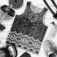 New Zealand Aotearoa Men Tank Top Black Taniko Art Maori Pattern LT05 - Polynesian Pride