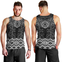 New Zealand Aotearoa Men Tank Top Black Taniko Art Maori Pattern LT05 - Polynesian Pride