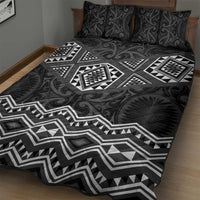 New Zealand Aotearoa Quilt Bed Set Black Taniko Art Maori Pattern LT05 - Polynesian Pride