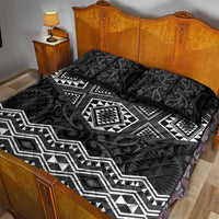 New Zealand Aotearoa Quilt Bed Set Black Taniko Art Maori Pattern LT05 - Polynesian Pride