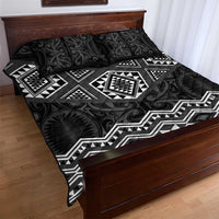 New Zealand Aotearoa Quilt Bed Set Black Taniko Art Maori Pattern LT05 - Polynesian Pride
