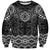 New Zealand Aotearoa Sweatshirt Black Taniko Art Maori Pattern