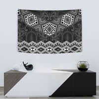 New Zealand Aotearoa Tapestry Black Taniko Art Maori Pattern LT05 - Polynesian Pride