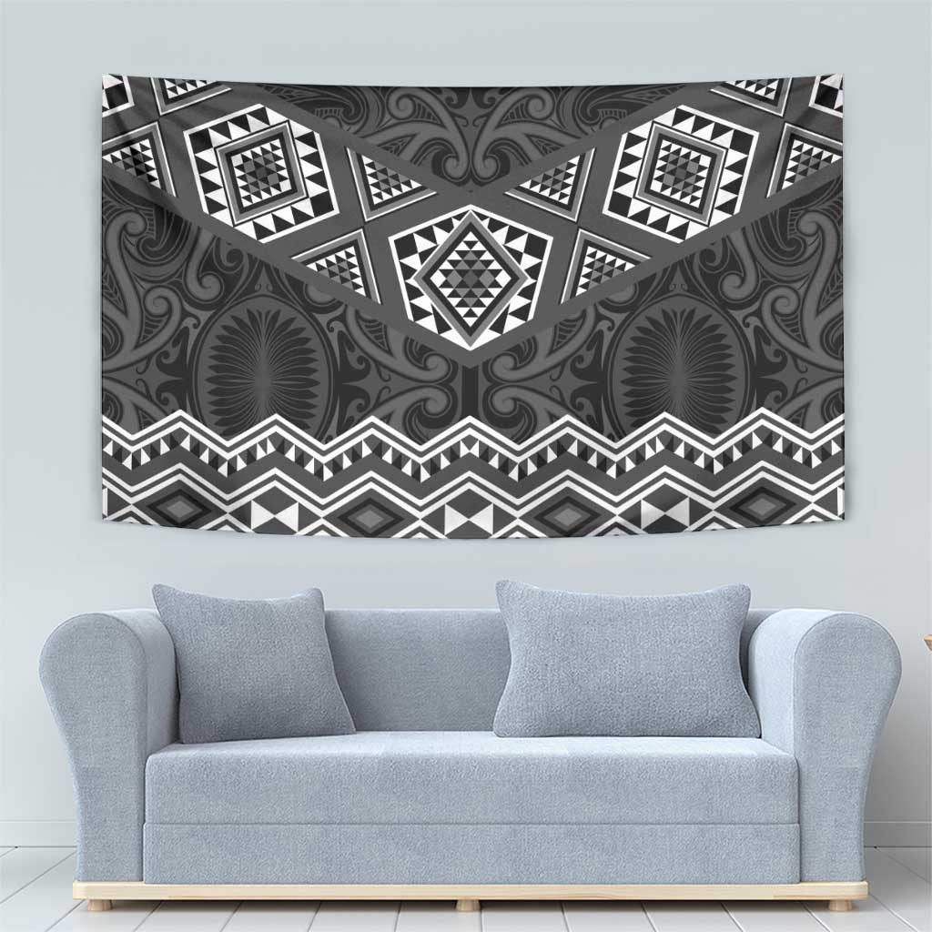 New Zealand Aotearoa Tapestry Black Taniko Art Maori Pattern LT05 - Polynesian Pride