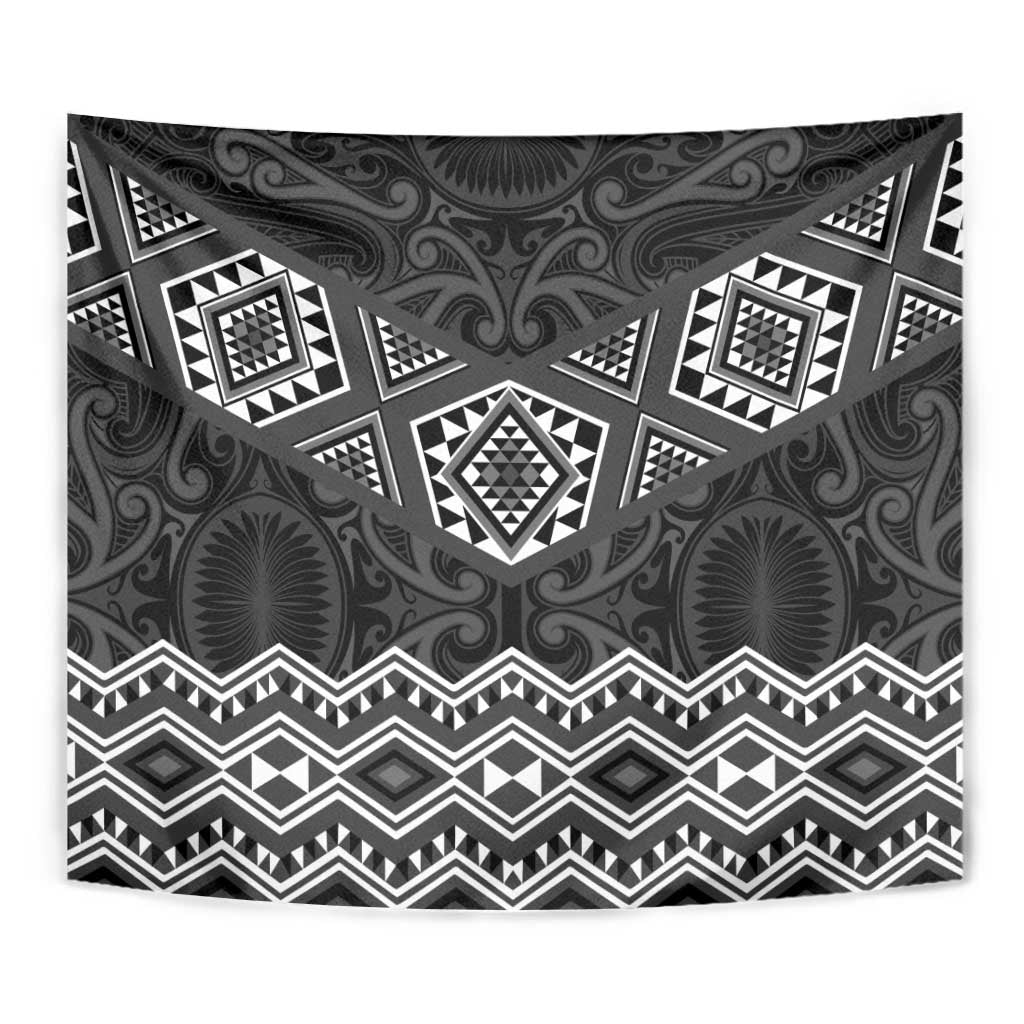 New Zealand Aotearoa Tapestry Black Taniko Art Maori Pattern LT05 - Polynesian Pride