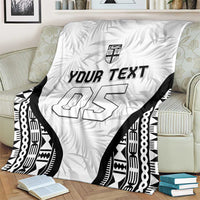 Custom Fiji 2026 Rugby Blanket Fijian Tapa Pattern LT05 - Polynesian Pride