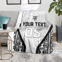 Custom Fiji 2026 Rugby Blanket Fijian Tapa Pattern LT05 - Polynesian Pride