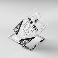Custom Fiji 2026 Rugby Canvas Wall Art Fijian Tapa Pattern LT05 With Frame White - Polynesian Pride